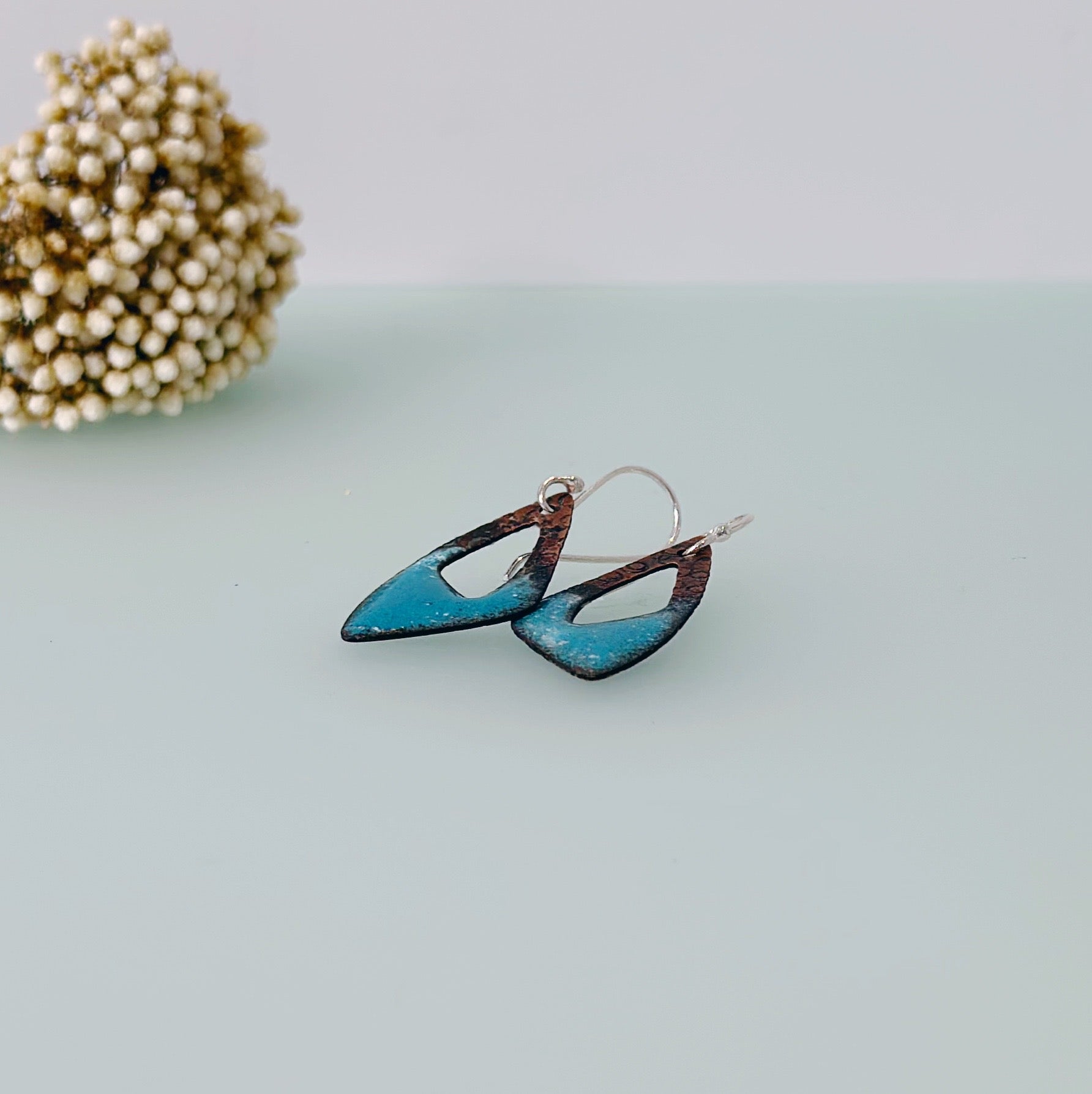 Irregular Triangle Earrings - Teal - MaisyPlum