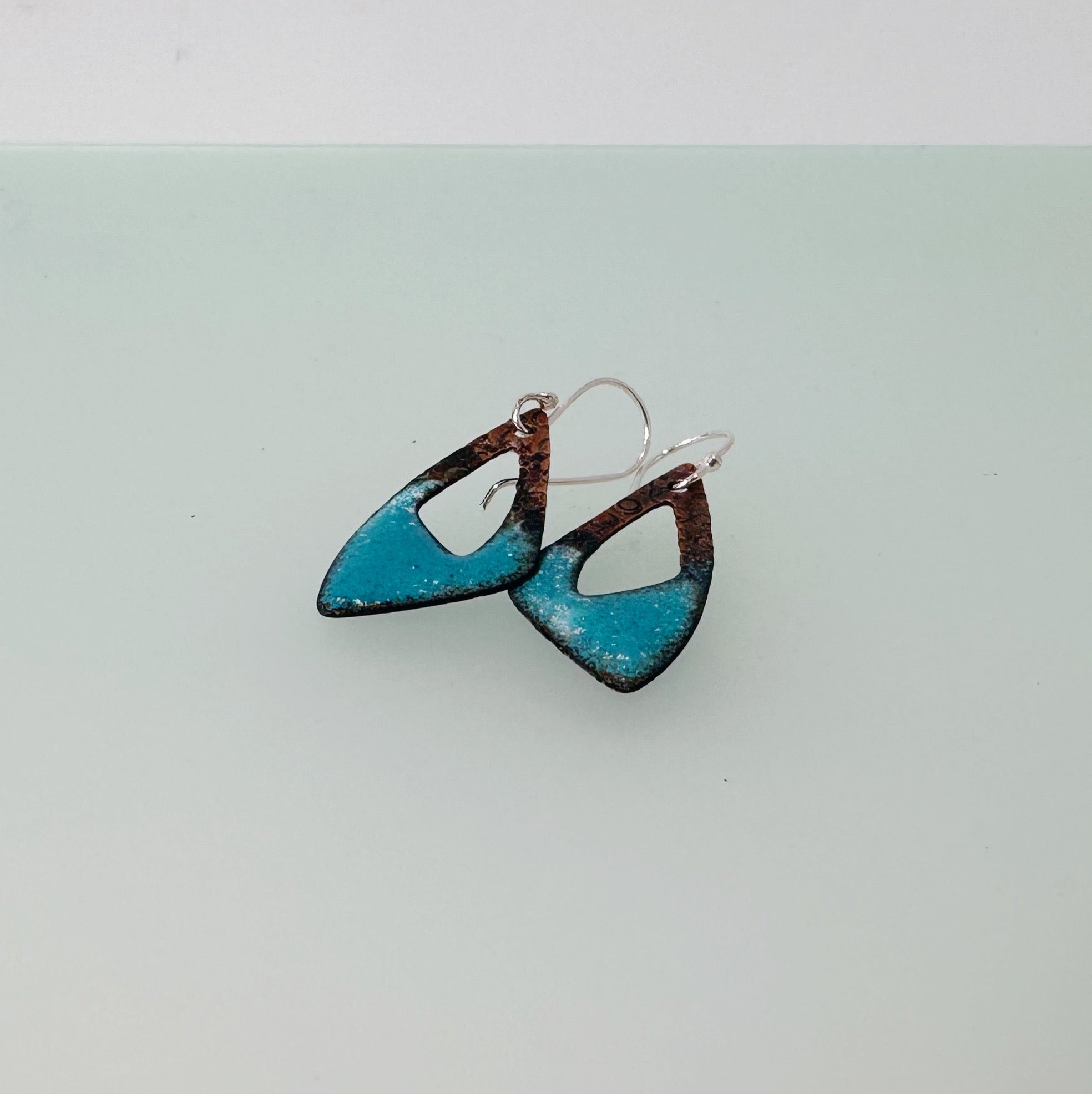 Irregular Triangle Earrings - Teal - MaisyPlum