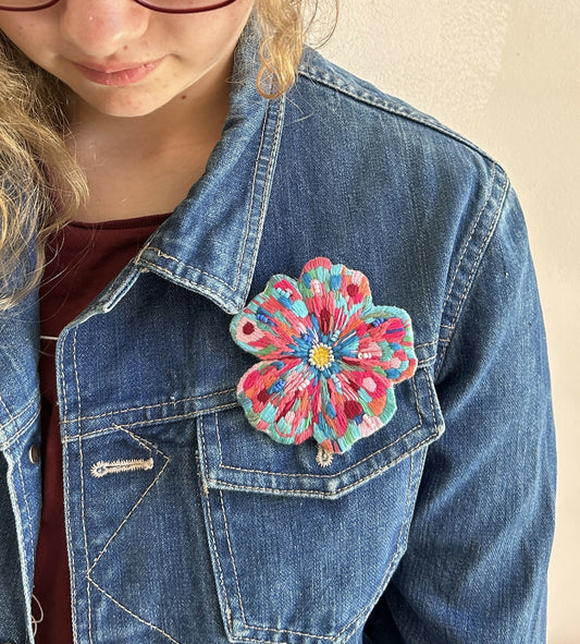 Fruit Punch Hand Embroidered Brooch