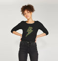 Load image into Gallery viewer, Christmas green and red leopard lightning bolt 3/4 sleeve t-shirt
