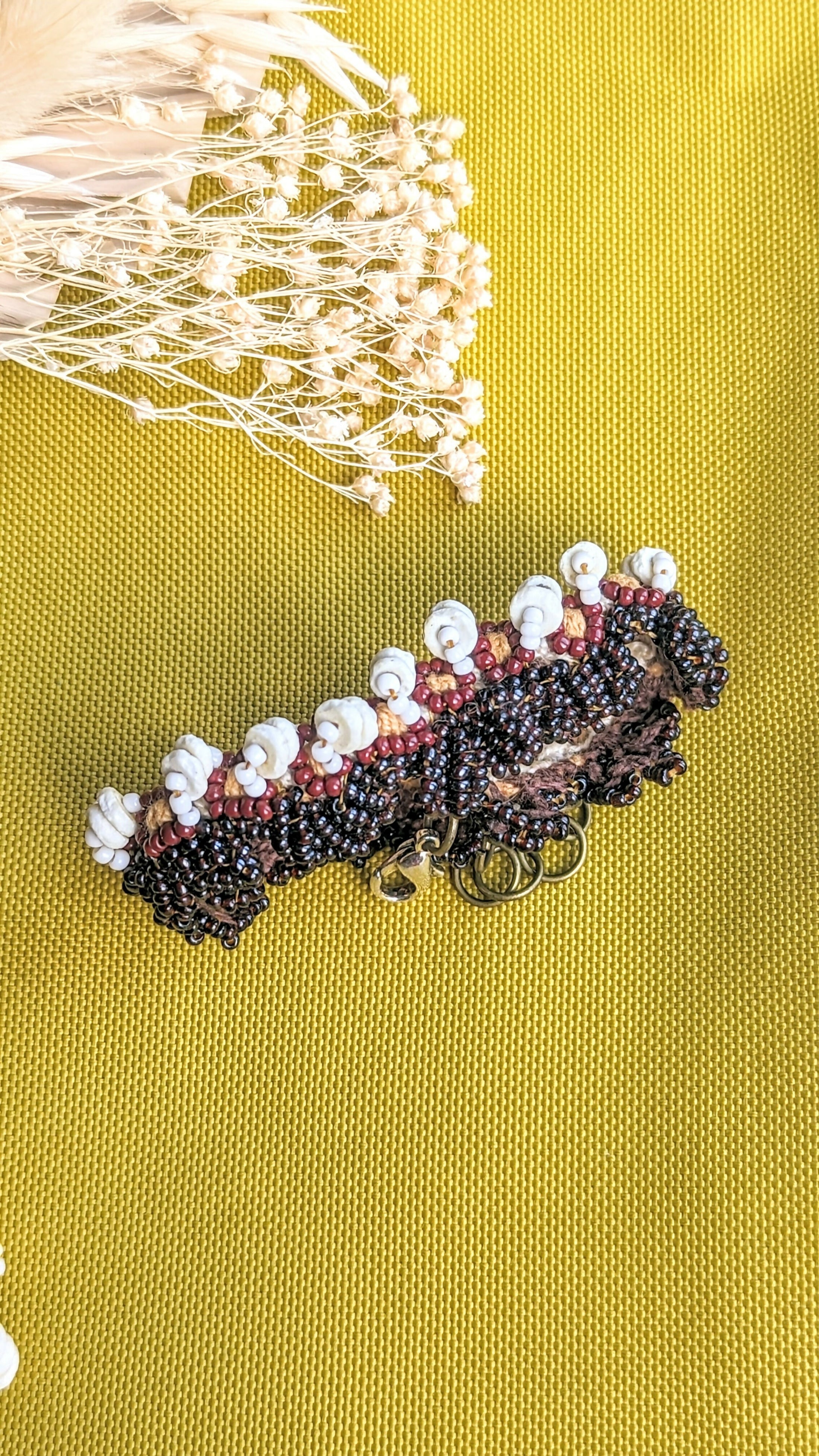 African Tribal Style Coffee Coloured Bead Set by Mayaani Jewellery (8)