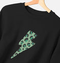 Load image into Gallery viewer, Green leopard lightning bolt sweater Trend Tonic
