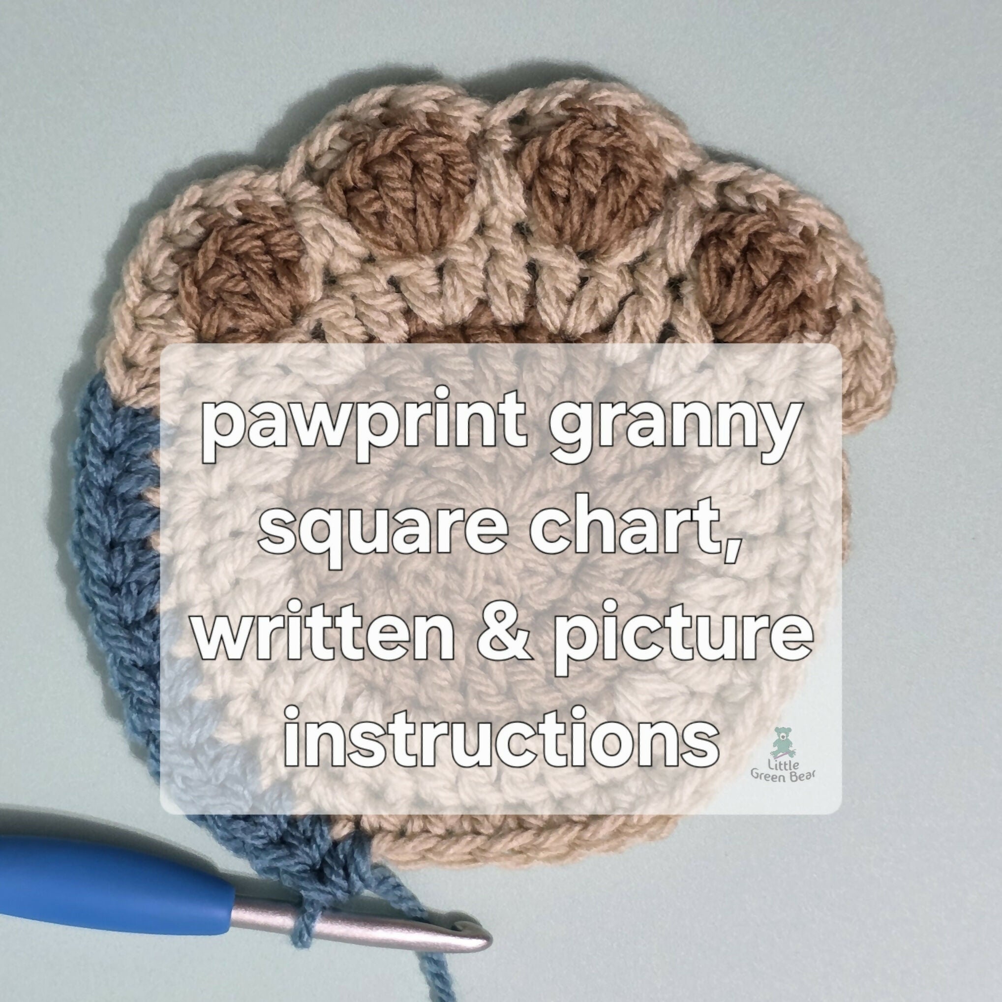 Puppy Pawprint Blanket Crochet Pattern, Blanket Crochet Pattern