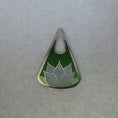 Load image into Gallery viewer, Vitreous enamel lotus flower pendant sterling silver
