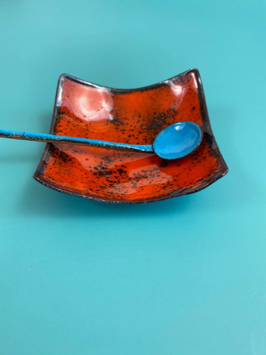 Orange & Teal Curved Bowl - MaisyPlum