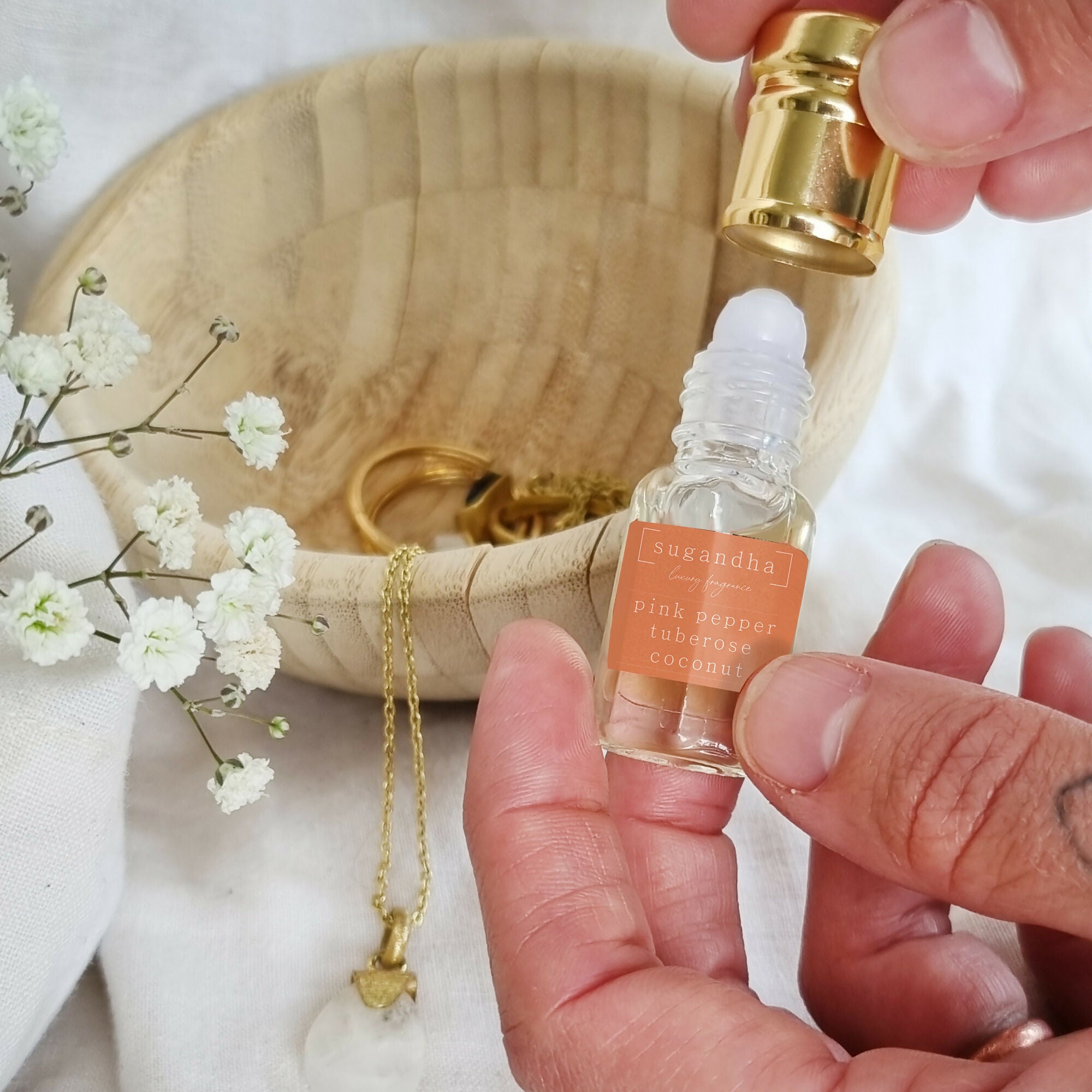 pink pepper tuberose coconut roll on perfume – Kraft Space