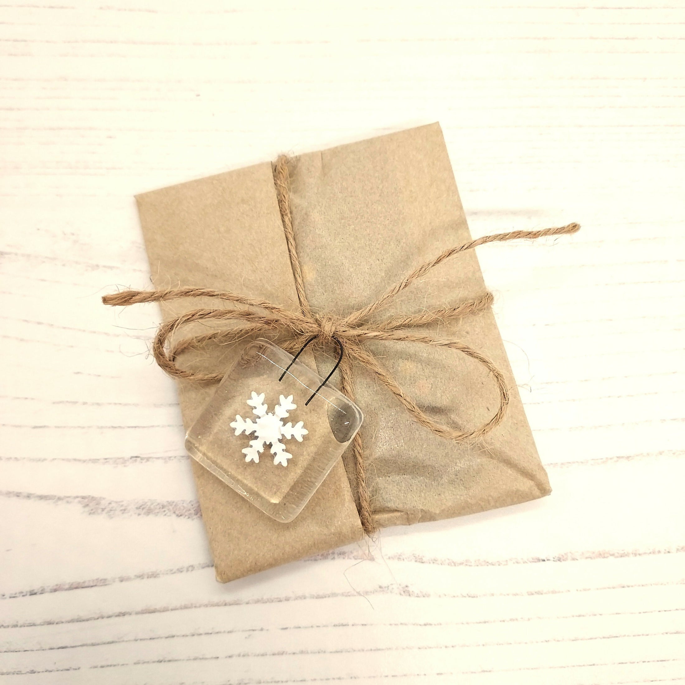 Handmade Fused Glass Snowy Tree Brooch Badge By Jessica Irena Smith Glass