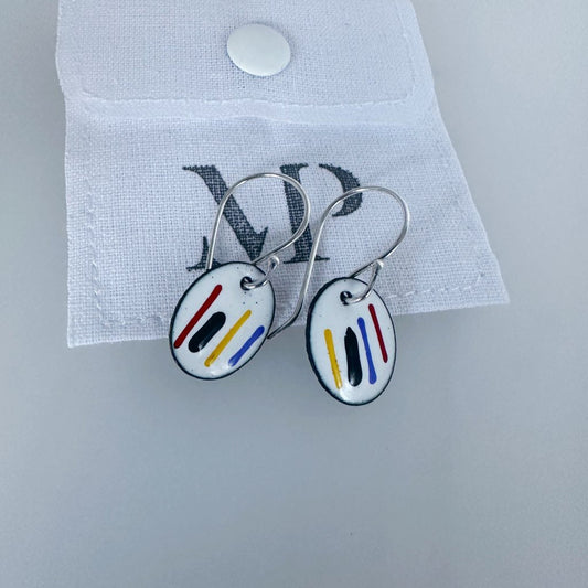 Rainbow Enamel Earrings - MaisyPlum