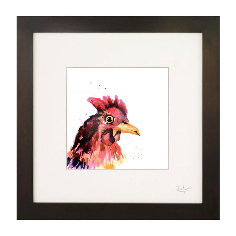 Inky Chicken Illustration Print