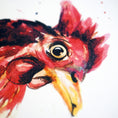 Load image into Gallery viewer, Inky Chicken Illustration Print
