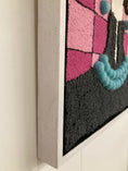 Load image into Gallery viewer, MariaRogers-TealNecklace-TextileArt-Framed
