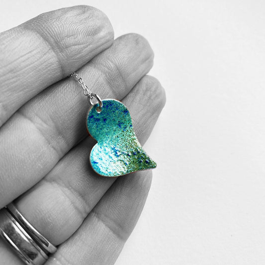 Sea Spirit Enamel Heart Pendant - MaisyPlum