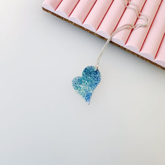 Silver and Enamel Heart Pendant - MaisyPlum