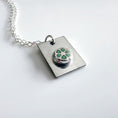 Load image into Gallery viewer, Silver Rectangle Pinwheel Pendant - MaisyPlum
