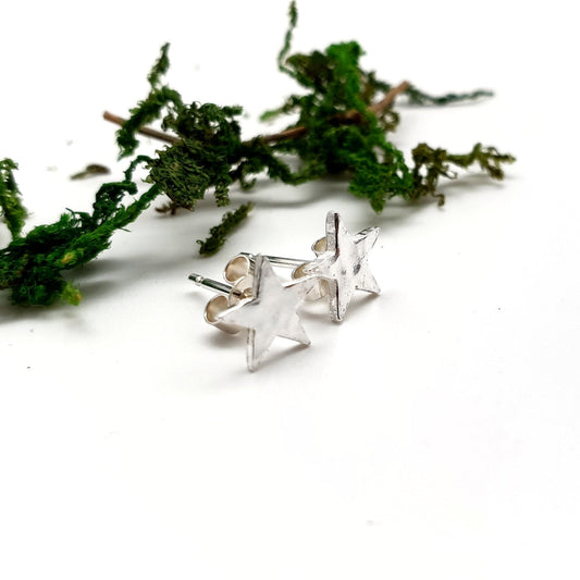 Solid Silver Star Stud Earrings - MaisyPlum