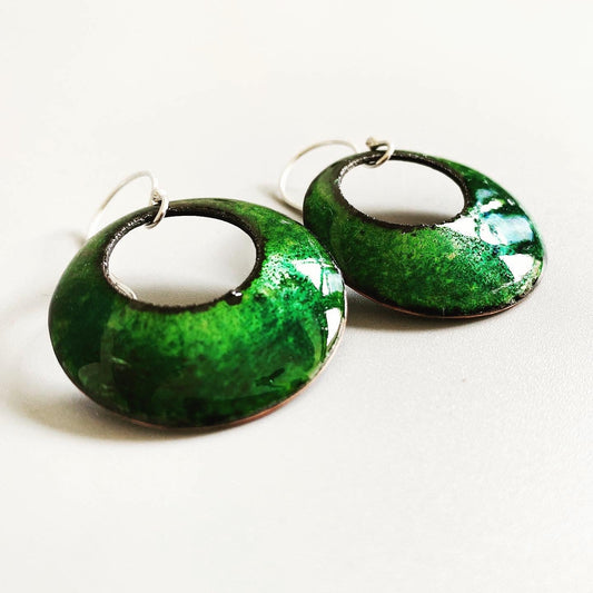 Statement Hoop Enamel Earrings - MaisyPlum