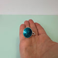 Load image into Gallery viewer, Turquoise Enamel Disc Cocktail Ring - Large - MaisyPlum
