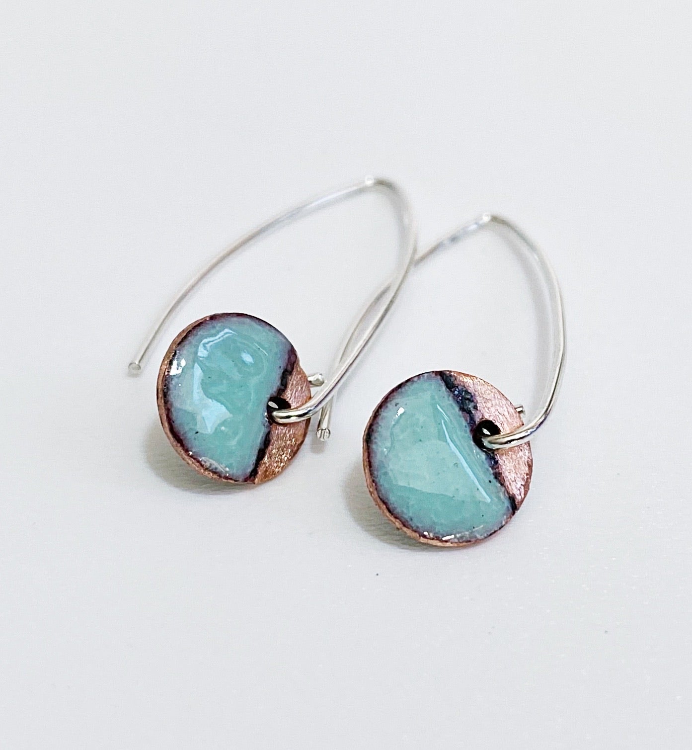 Two Tone Copper Disc Earrings - MaisyPlum