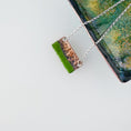 Load image into Gallery viewer, Two Tone Copper Rectangle Pendant - Green - MaisyPlum
