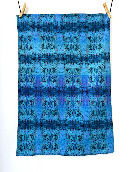 Blue Butterfly - Artist Designed Tea Towel - Blue