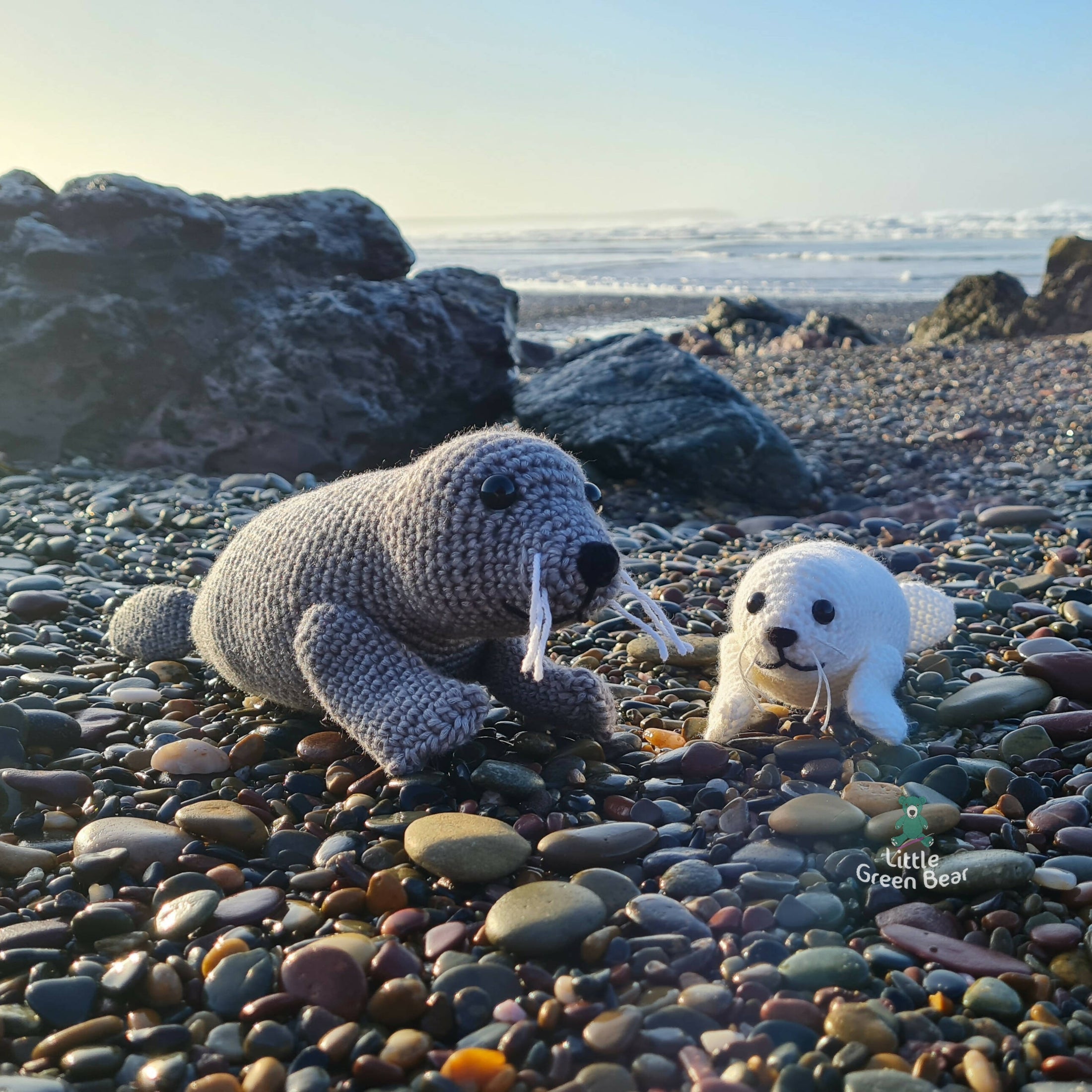 Seal Crochet Pattern, Sandy the Seal Crochet Pattern, Seal and Seal Pup Amigurumi Pattern, Seals Crochet Toy Pattern