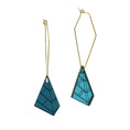 Load image into Gallery viewer, Kodes-acrylic-art-deco-earrings-blue-mirror-brass-KK0024d-0001-cut-out
