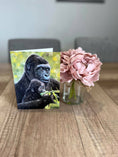 Load image into Gallery viewer, Lowland gorilla card of painting A Mothers Touch
