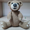 Load image into Gallery viewer, PDF Grizzly Bear Crochet Pattern, Glenn the Grizzly Bear Crochet Pattern, Crochet Pattern, Bear Amigurumi Pattern
