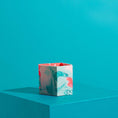 Load image into Gallery viewer, Small Irregular Plant Pot - Marbled in Mint & Teal - Misshandled
