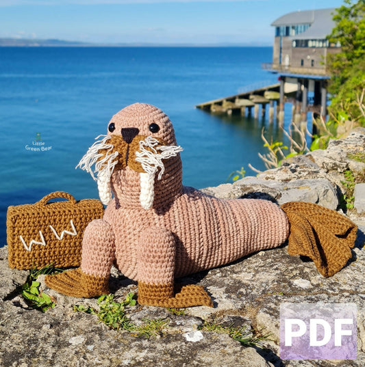 Walrus Crochet Pattern, Wally the Walrus Crochet Pattern, Walrus Amigurumi Pattern, Walrus Crochet Toy Pattern
