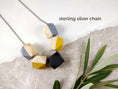 Load image into Gallery viewer, geometric-necklace-grey-mustard-5ec40e6e-scaled.jpg.webp

