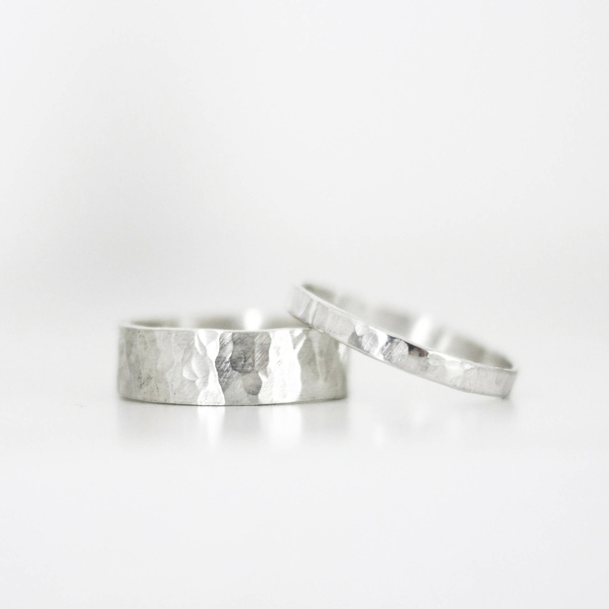 Sterling Silver Hammered Band Ring