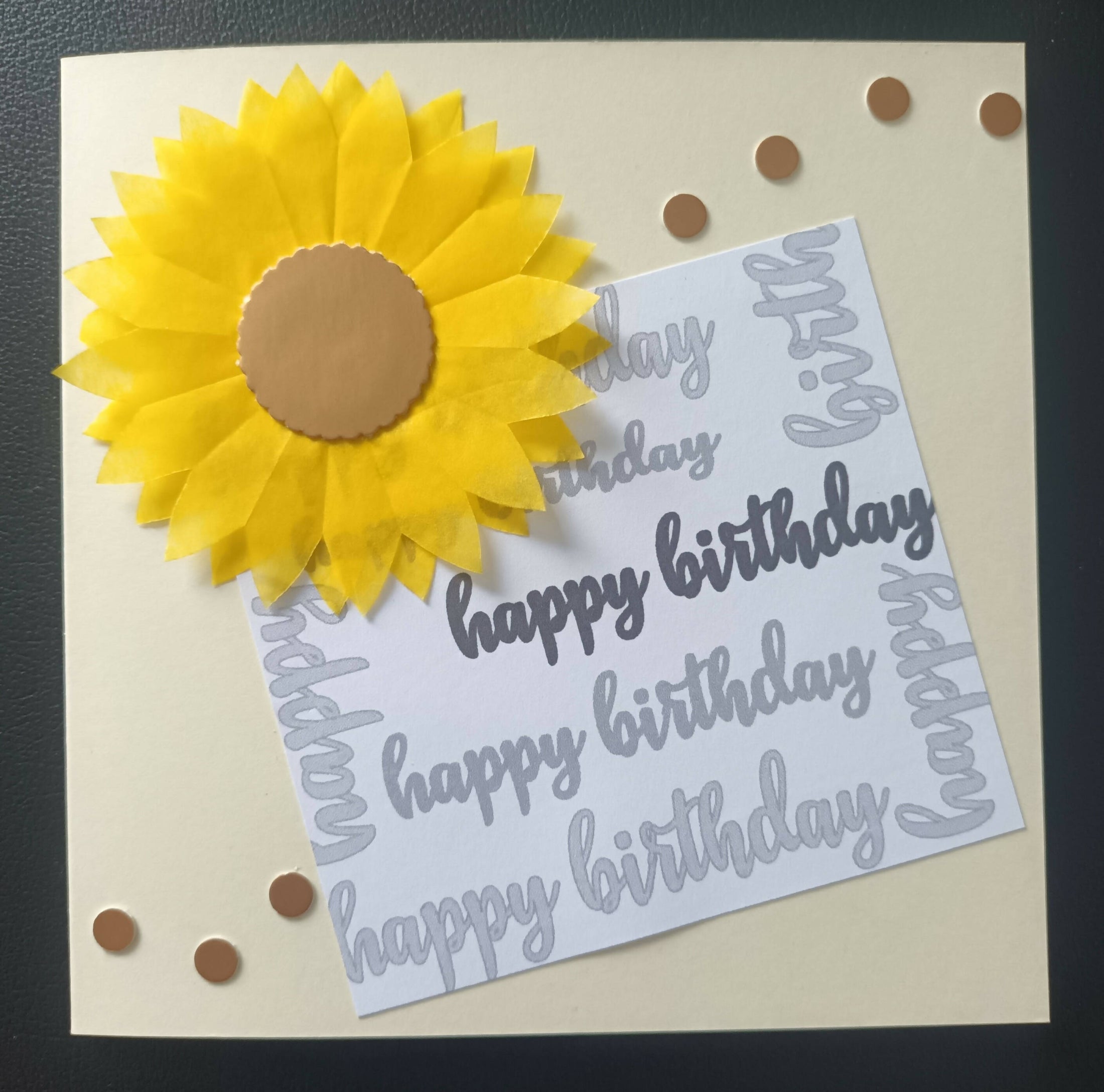 Sunflower Tissue Happy Birthday