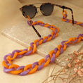 Load image into Gallery viewer, Glasses Chain – Lilac and Orange Chunky Acrylic Chain
