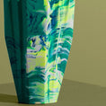 Load image into Gallery viewer, Small Deco Vase - Marbled In Emerald & Yellow - Misshandled
