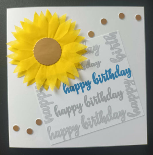 Sunflower Tissue Happy Birthday