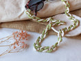 Load image into Gallery viewer, Glasses Chain - Matte Sage & Cream Chunky Acrylic Chain
