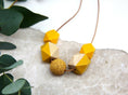 Load image into Gallery viewer, Essential Oil Diffuser Lava Beads Mustard Necklace
