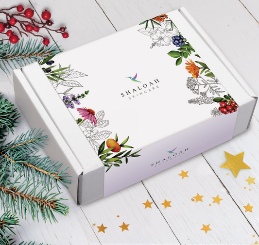 Natural skincare Christmas gift set, spa aromatherapy gift box