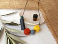 Load image into Gallery viewer, Essential Oil Diffuser Mustard, Rust & Green Silicone Necklace
