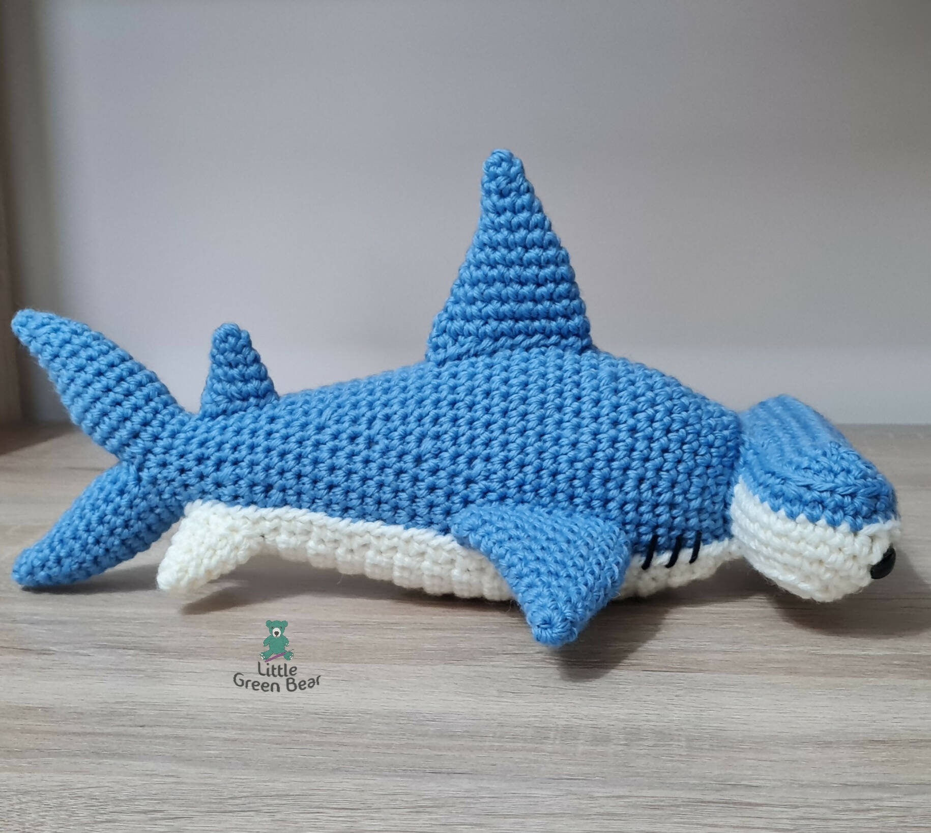 PDF Hammerhead Shark Crochet Pattern, Hank the Hammerhead Shark Crochet Pattern, Hammerhead Shark Amigurumi Pattern