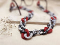 Load image into Gallery viewer, Glasses Chain – Red, Black & White Chunky Acrylic Chain
