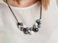 Load image into Gallery viewer, kodes-statement-necklace-geometric-silicone-black-white-monochrome-necklace-KS0048b-0008-scaled.jpg.webp
