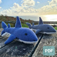 Load image into Gallery viewer, PDF Shark Crochet Pattern, Shane the Shark Crochet Pattern, Shark Amigurumi Pattern, Shark Crochet Toy Pattern

