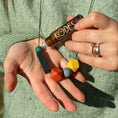 Load image into Gallery viewer, Essential Oil Diffuser Mustard, Rust & Green Silicone Necklace
