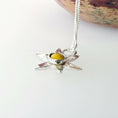Load image into Gallery viewer, Sterling Silver and Enamel Daisy Pendant
