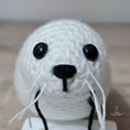 Load image into Gallery viewer, Seal Crochet Pattern, Sandy the Seal Crochet Pattern, Seal and Seal Pup Amigurumi Pattern, Seals Crochet Toy Pattern
